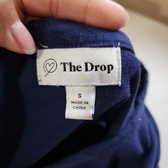 The Drop T-Shirt Dress Womens Small Blue Tie-Dye Beach Cover Up Crew Neck - Picture 3 of 10